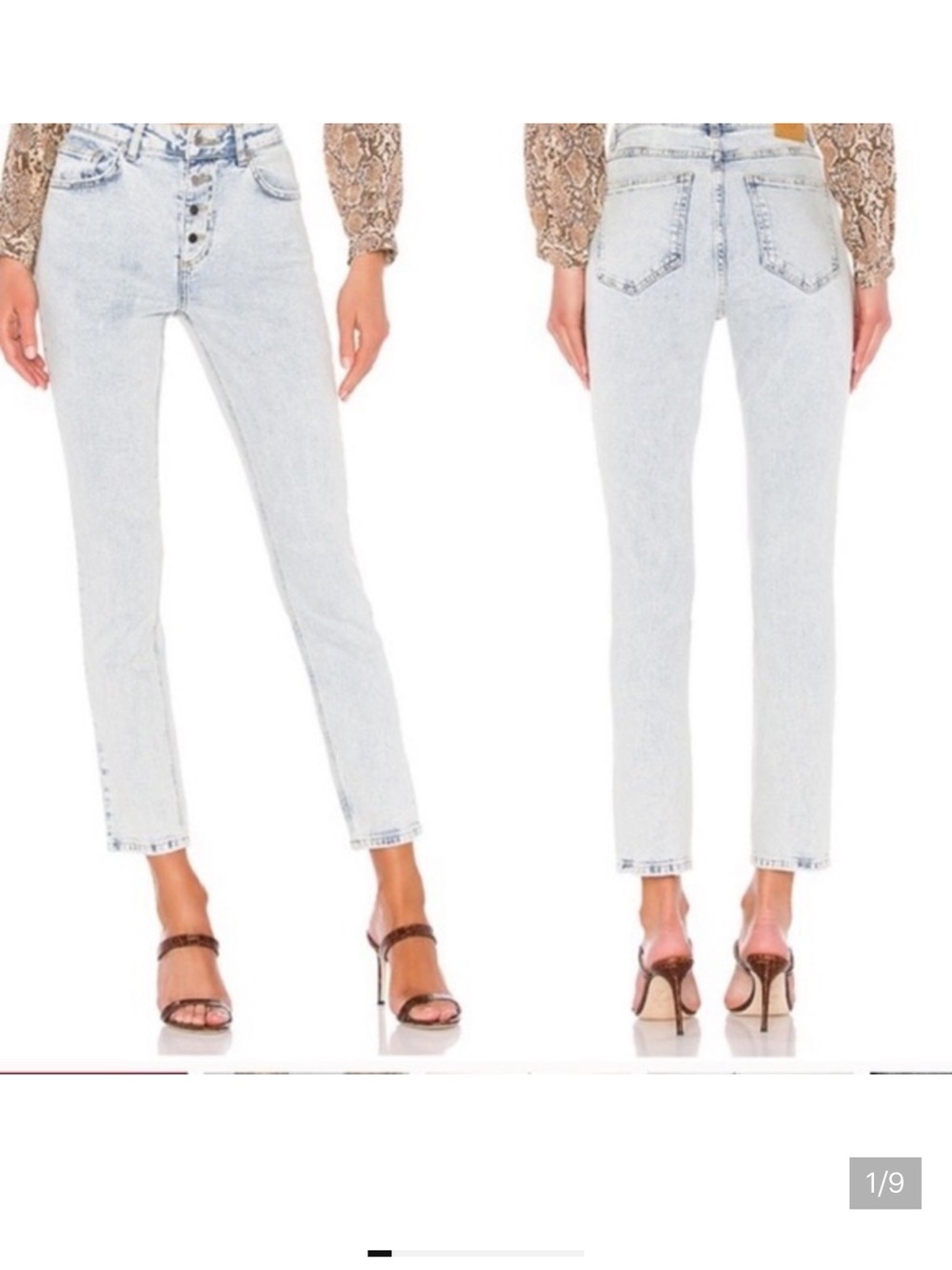ANINE BING Light Wash High-Rise Button-Fly Women’s Jeans